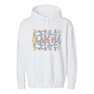 Groovy GlamMa Grandmother Flowers GlamMa Grandma Garment-Dyed Fleece Hoodie