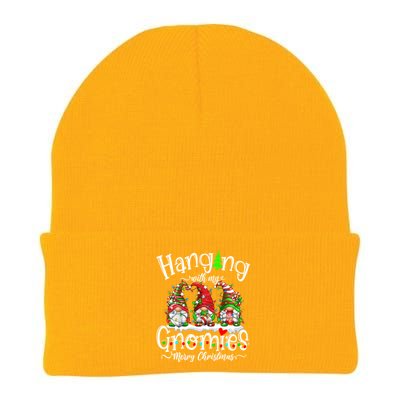 Gnome Garden Gnomes Hanging With My Gnomies Merry Christmas Knit Cap Winter Beanie