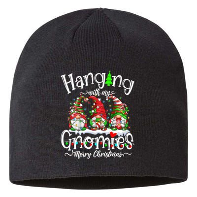 Gnome Garden Gnomes Hanging With My Gnomies Merry Christmas Sustainable Beanie