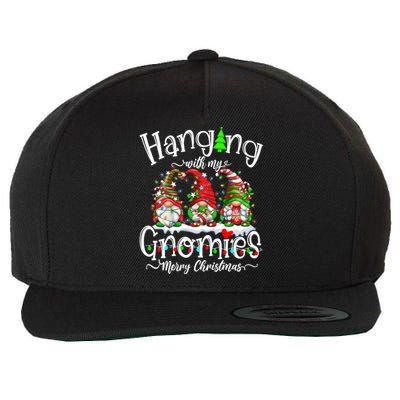 Gnome Garden Gnomes Hanging With My Gnomies Merry Christmas Wool Snapback Cap