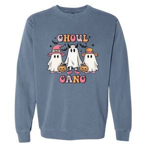 Ghoul Gang Groovy Boo Witch Funny Halloween Gift Garment-Dyed Sweatshirt