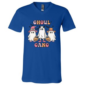 Ghoul Gang Groovy Boo Witch Funny Halloween Gift V-Neck T-Shirt