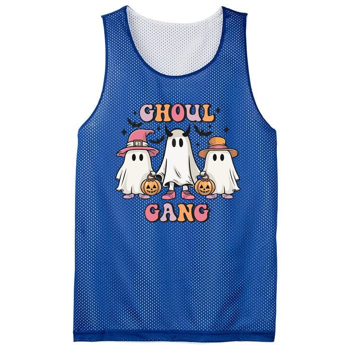 Ghoul Gang Groovy Boo Witch Funny Halloween Gift Mesh Reversible Basketball Jersey Tank