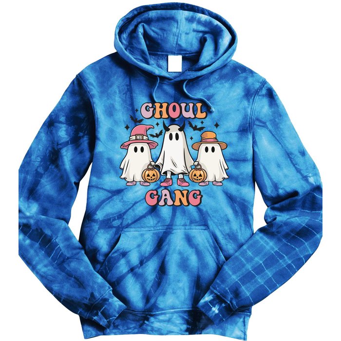 Ghoul Gang Groovy Boo Witch Funny Halloween Gift Tie Dye Hoodie