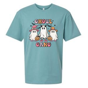 Ghoul Gang Groovy Boo Witch Funny Halloween Gift Sueded Cloud Jersey T-Shirt