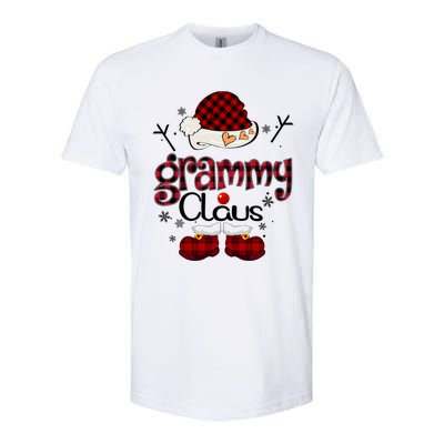 Grandma Gift Grammy Claus Red Plaid Softstyle CVC T-Shirt