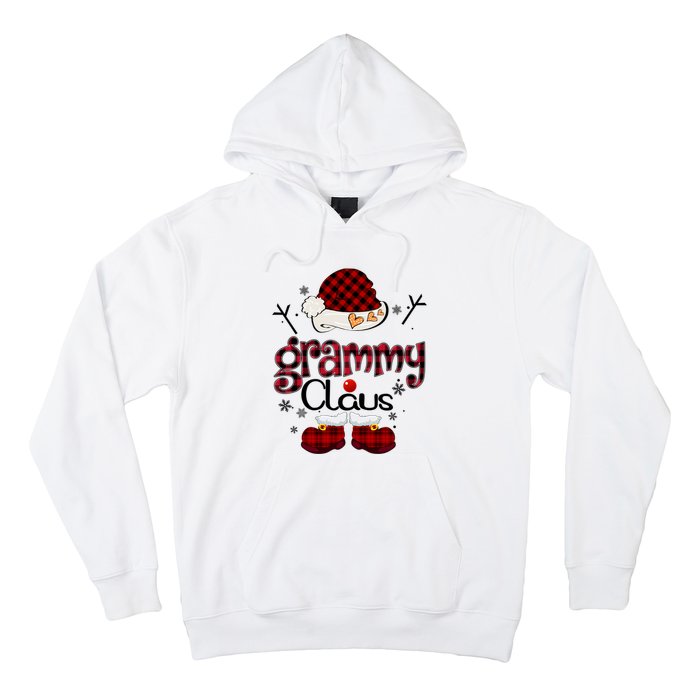 Grandma Gift Grammy Claus Red Plaid Hoodie