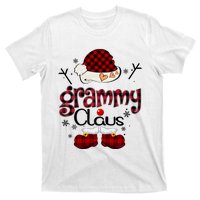 Grandma Gift Grammy Claus Red Plaid T-Shirt