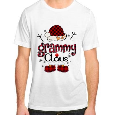 Grandma Gift Grammy Claus Red Plaid Adult ChromaSoft Performance T-Shirt