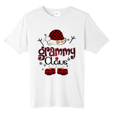 Grandma Gift Grammy Claus Red Plaid Tall Fusion ChromaSoft Performance T-Shirt