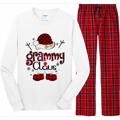 Grandma Gift Grammy Claus Red Plaid Long Sleeve Pajama Set