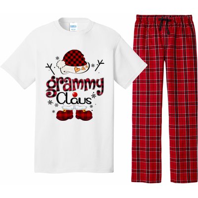 Grandma Gift Grammy Claus Red Plaid Pajama Set