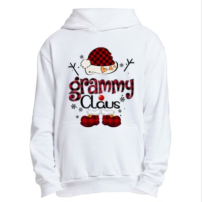 Grandma Gift Grammy Claus Red Plaid Urban Pullover Hoodie