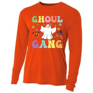 Ghoul Gang Groovy Hey Boo Pumpkin Boo Crew Halloween Retro Funny Gift Cooling Performance Long Sleeve Crew