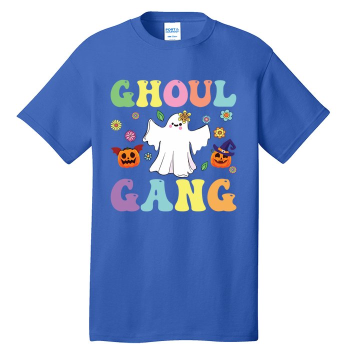 Ghoul Gang Groovy Hey Boo Pumpkin Boo Crew Halloween Retro Funny Gift Tall T-Shirt