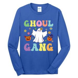 Ghoul Gang Groovy Hey Boo Pumpkin Boo Crew Halloween Retro Funny Gift Tall Long Sleeve T-Shirt