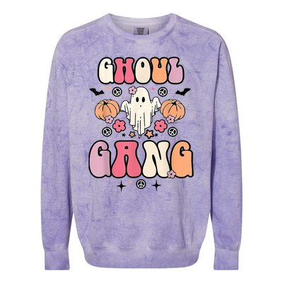 Ghoul Gang Groovy Hey Boo Pumpkin Boo Crew Halloween Costume Great Gift Colorblast Crewneck Sweatshirt