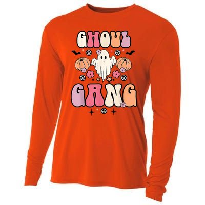 Ghoul Gang Groovy Hey Boo Pumpkin Boo Crew Halloween Costume Great Gift Cooling Performance Long Sleeve Crew