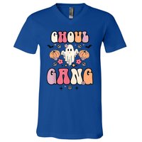 Ghoul Gang Groovy Hey Boo Pumpkin Boo Crew Halloween Costume Great Gift V-Neck T-Shirt