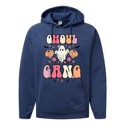 Ghoul Gang Groovy Hey Boo Pumpkin Boo Crew Halloween Costume Great Gift Performance Fleece Hoodie