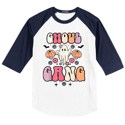 Ghoul Gang Groovy Hey Boo Pumpkin Boo Crew Halloween Costume Great Gift Baseball Sleeve Shirt