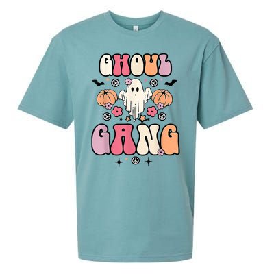 Ghoul Gang Groovy Hey Boo Pumpkin Boo Crew Halloween Costume Great Gift Sueded Cloud Jersey T-Shirt