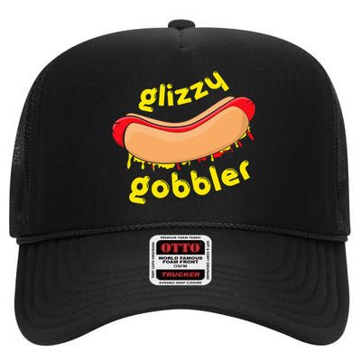 Glizzy Gobbler Glizzy Gladiator Hotdog Guzzler High Crown Mesh Back Trucker Hat