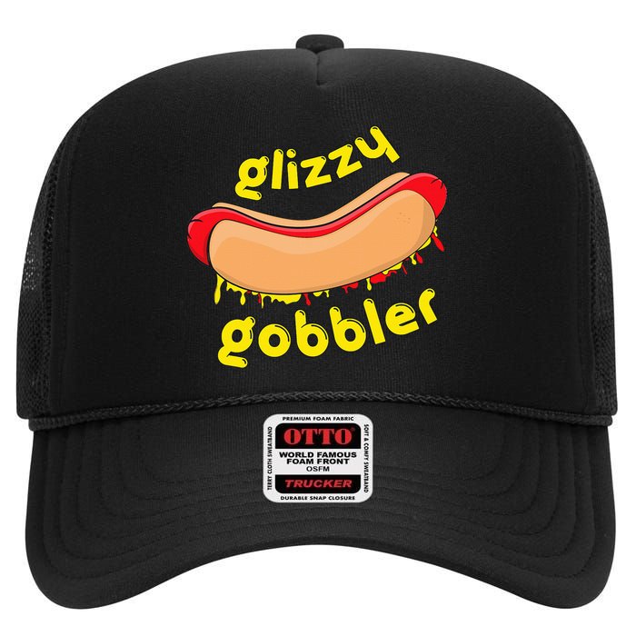 Glizzy Gobbler Glizzy Gladiator Hotdog Guzzler High Crown Mesh Back Trucker Hat