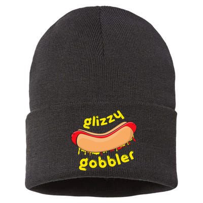 Glizzy Gobbler Glizzy Gladiator Hotdog Guzzler Sustainable Knit Beanie