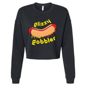 Glizzy Gobbler Glizzy Gladiator Hotdog Guzzler Cropped Pullover Crew