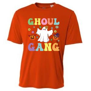 Ghoul Gang Groovy Hey Boo Pumpkin Boo Crew Halloween Retro Funny Gift Cooling Performance Crew T-Shirt