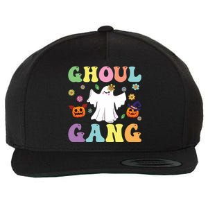 Ghoul Gang Groovy Hey Boo Pumpkin Boo Crew Halloween Retro Funny Gift Wool Snapback Cap