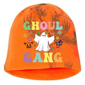 Ghoul Gang Groovy Hey Boo Pumpkin Boo Crew Halloween Retro Funny Gift Kati - Camo Knit Beanie