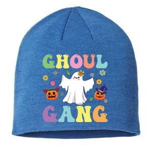 Ghoul Gang Groovy Hey Boo Pumpkin Boo Crew Halloween Retro Funny Gift Sustainable Beanie