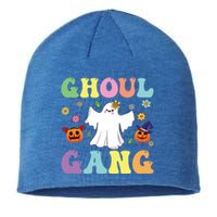 Ghoul Gang Groovy Hey Boo Pumpkin Boo Crew Halloween Retro Funny Gift Sustainable Beanie