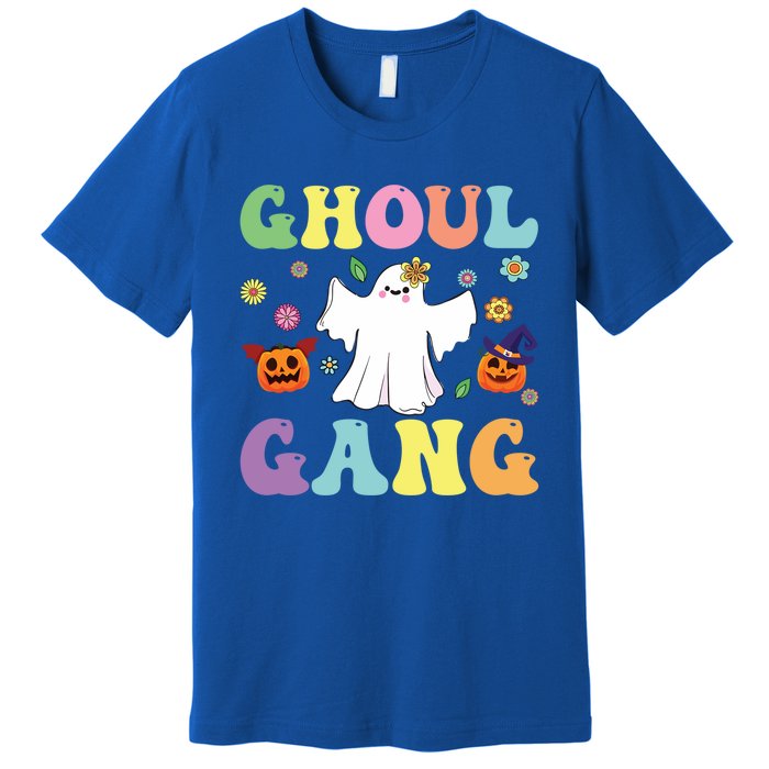 Ghoul Gang Groovy Hey Boo Pumpkin Boo Crew Halloween Retro Funny Gift Premium T-Shirt