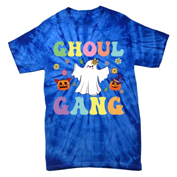 Ghoul Gang Groovy Hey Boo Pumpkin Boo Crew Halloween Retro Funny Gift Tie-Dye T-Shirt