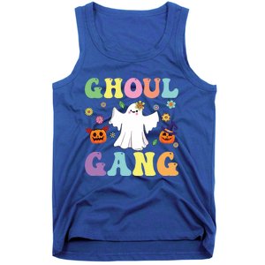 Ghoul Gang Groovy Hey Boo Pumpkin Boo Crew Halloween Retro Funny Gift Tank Top