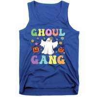 Ghoul Gang Groovy Hey Boo Pumpkin Boo Crew Halloween Retro Funny Gift Tank Top