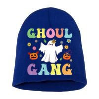 Ghoul Gang Groovy Hey Boo Pumpkin Boo Crew Halloween Retro Funny Gift Short Acrylic Beanie