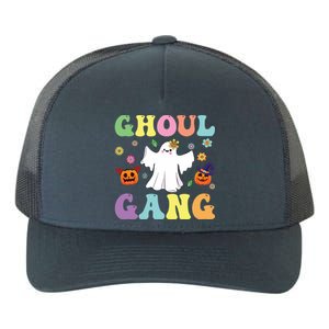 Ghoul Gang Groovy Hey Boo Pumpkin Boo Crew Halloween Retro Funny Gift Yupoong Adult 5-Panel Trucker Hat