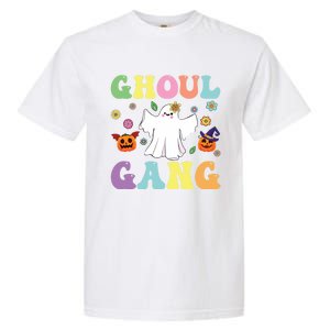 Ghoul Gang Groovy Hey Boo Pumpkin Boo Crew Halloween Retro Funny Gift Garment-Dyed Heavyweight T-Shirt