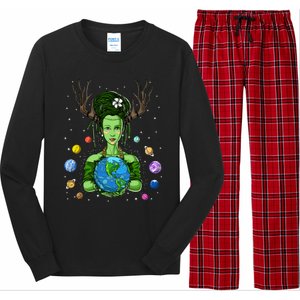 Gaia Greek Goddess Mother Earth Day Hippie Environt Witch Funny Gift Long Sleeve Pajama Set