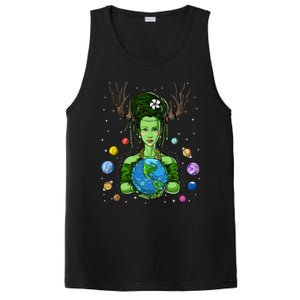 Gaia Greek Goddess Mother Earth Day Hippie Environt Witch Funny Gift PosiCharge Competitor Tank