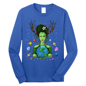 Gaia Greek Goddess Mother Earth Day Hippie Environt Witch Funny Gift Long Sleeve Shirt