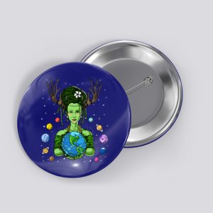 Gaia Greek Goddess Mother Earth Day Hippie Environt Witch Funny Gift Button