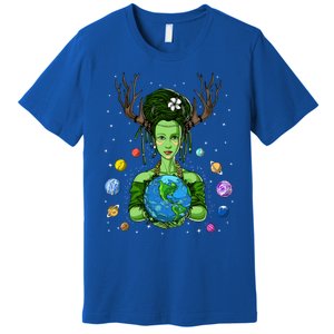 Gaia Greek Goddess Mother Earth Day Hippie Environt Witch Funny Gift Premium T-Shirt