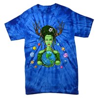 Gaia Greek Goddess Mother Earth Day Hippie Environt Witch Funny Gift Tie-Dye T-Shirt