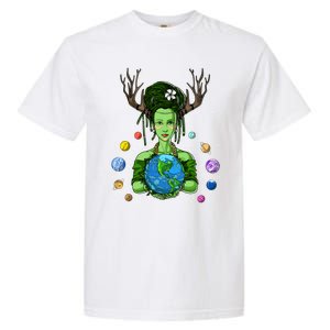 Gaia Greek Goddess Mother Earth Day Hippie Environt Witch Funny Gift Garment-Dyed Heavyweight T-Shirt