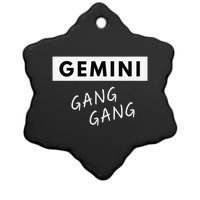 Gemini Gang Gang - Zodiac Quote Birthday Gift Ceramic Star Ornament